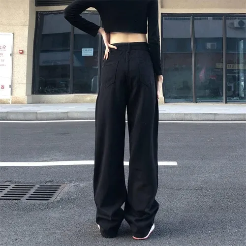 Miniatura 6 de CYee Jeans de cintura alta para mujer, pantalones altos con estampado de estrellas, pantalones Grunge, pantalones holgados y estéticos para la calle
