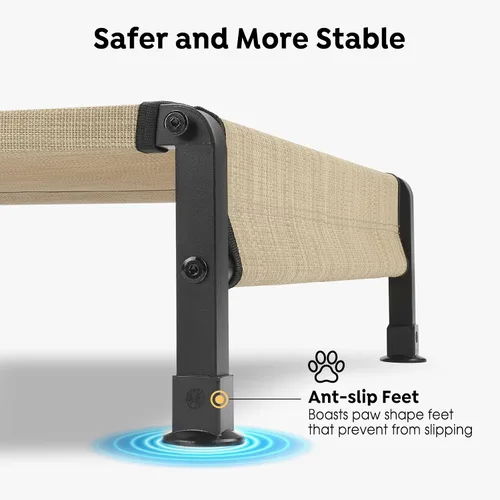 Miniatura 5 de Veehoo CWC2433 - Cama fresca para perros para exteriores, cama elevada para mascotas con malla Teslin lavable y transpirable, pies de silicona