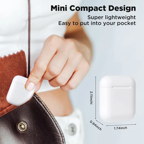 Miniatura 6 de Compatible con funda de carga para AirPods de 1ª y 2ª generación, funda de repuesto inalámbrica para Airpod con botón de sincronización