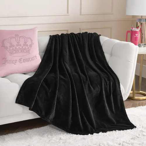 Miniatura 21 de Juicy Couture Berry Happy - Manta de felpa de 50 x 70 pulgadas, color rosa, mantas decorativas para sofás, mantas para sillas y camas
