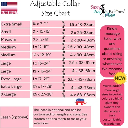 Miniatura 5 de MAGA Trump 2024 - Collar para perro, correa y collar para mascotas, 40 bonitas opciones de bordado para perros de juguete, tamaño S, Presidente 47