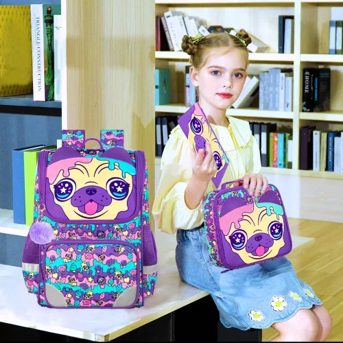 Miniatura 36 de KLFVB Mochila de 3 piezas para niñas y niños, bolsa de libros de dinosaurio de unicornio de 15 pulgadas con lonchera, bolsa escolar preescolar
