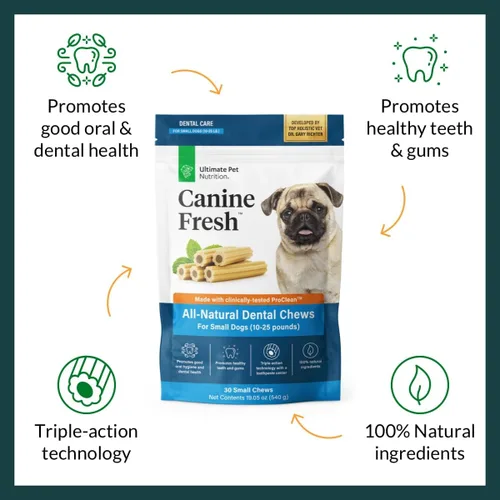 Miniatura 3 de ULTIMATE PET NUTRITION Canine Fresh - Masticables dentales, golosinas dentales para perros, palitos de cuidado bucal e higiene, alivia las encías