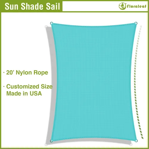 Miniatura 4 de Toldo parasol rectangular impermeable de 8 x 12 pies, toldo con bloqueo UV para patio al aire libre, césped, jardín, patio, turquesa