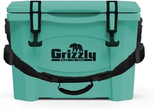 Grizzly - Enfriador de 15 cuartos de galón | Baúl de hielo duradero con aislamiento rotomoldeado | Fabricado en Estados Unidos | Garantía de por