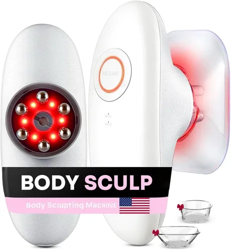 Máquina 3 en 1 para Esculpir el Cuerpo – Masajeador Thermoslim de Celulitis con Ventosas y Terapia de Luz Roja para Vientre, Piel, Espalda, Cintura,