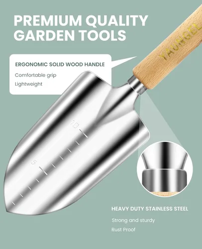 Miniatura 3 de Juego de herramientas de jardín para mujeres - Kit de 10 piezas de herramientas de jardín de acero inoxidable resistente con mango ergonómico