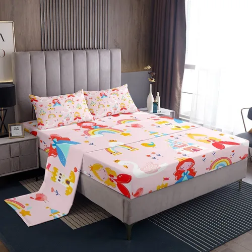 Miniatura 9 de Feelyou Husky - Juego de sábanas con diseño de flor de cerezo rosa, ropa de cama para perro, 1 sábana encimera y 1 sábana bajera ajustable con 1