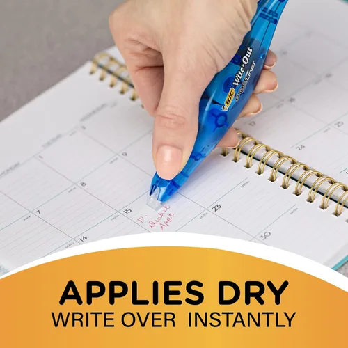 Miniatura 3 de BIC Wite-Out - Cinta correctora exacta de la marca, 19.6 pies, blanca, rápida, limpia y fácil de usar, cinta resistente al desgarro, 10