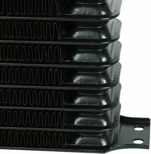 Miniatura 7 de Radiador universal de 15 filas de radiador de transmisión remota, enfriador de aceite de aluminio con ventilador de refrigeración negro de 7