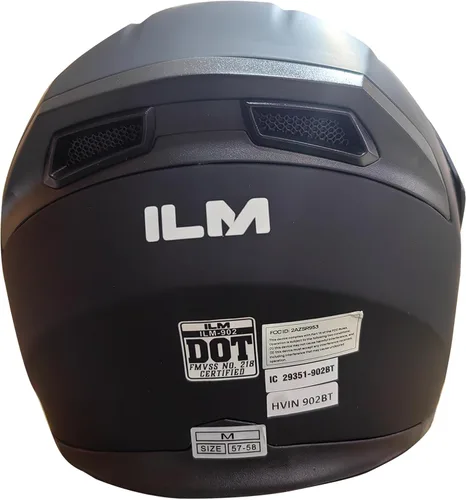 Miniatura 6 de ILM - Casco de motocicleta con Bluetooth, modular, abatible, de cara completa, doble visera, MP3, intercomunicador, radio FM, aprobado por el DOT