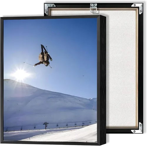 Pósteres de Lona de Acción de Esquí Geniales y Modernos Arte de Pared de Deportes Extremos de Invierno Escena de Nieve Preppy Impresiones de Esquí