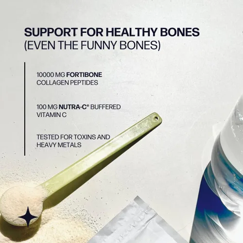 Miniatura 6 de Sparkle Wellness Bone Mineral Boost (naranja) [30 porciones] Suplemento de colágeno en polvo Péptidos de colágeno bioactivos FORTIBONE