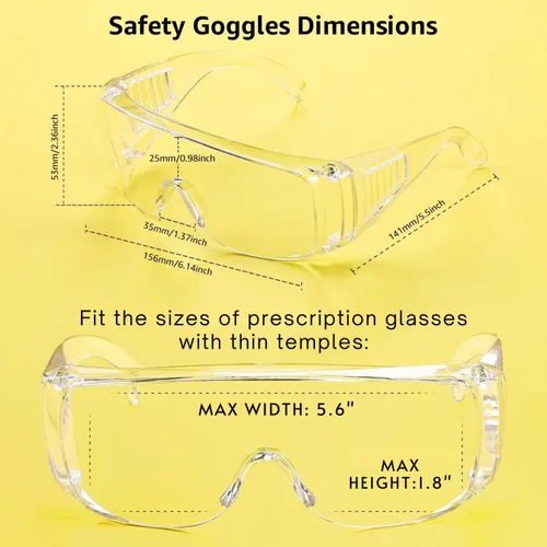 Miniatura 7 de Ansi Z87.1 Ansi Z87.1 - Gafas de seguridad antivaho para hombres y mujeres, gafas de laboratorio resistentes a arañazos e impactos, gafas