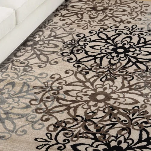 Miniatura 6 de SUPERIOR – Alfombra de área contemporánea de la colección Leigh - Alfombra moderna de 5/16 de pulgada (8 mm) de pelo con diseño de medallón floral
