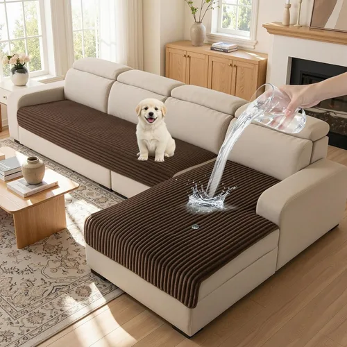 MYSKY HOME Fundas de sofá para sofá seccional, funda de sofá en forma de L, fundas de sofá 100% impermeables para perros, funda de sofá modular