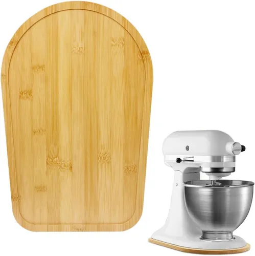 Compatible con ayuda de cocina 4.5-5 Qt Deslizador de mezclador de bambú - Deslizador de aparato para mezclador de cocina con cabeza inclinable