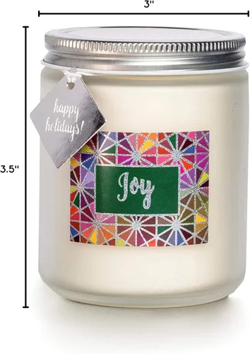 Miniatura 9 de ECO CANDLE CO. Frosted Jar Holiday Candle Sparkle Joy, 8 onzas, aromas de pino, cedro, cítricos y sándalo, pino, cedro, cítricos y sándalo - 100%