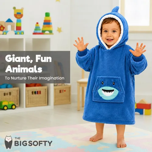 Miniatura 2 de Manta para niños de 3 a 10 años, divertida manta con capucha para niños, sudadera con capucha, sudadera cómoda de gran tamaño para niños, niñas
