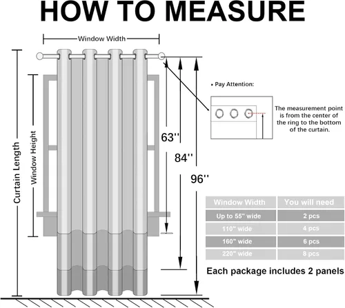 Miniatura 6 de Hiasan - Cortinas traslúcidas de gasa cortas semitransparentes con ojales y alzapaños filtrantes de luz para ventana, dormitorio, baño, 2 paneles