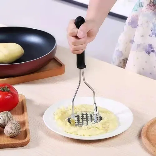 Miniatura 4 de Triturador de patatas con mango antideslizante, herramienta de cocina de acero inoxidable para papas, batatas, frijoles, verduras, frutas, alimentos