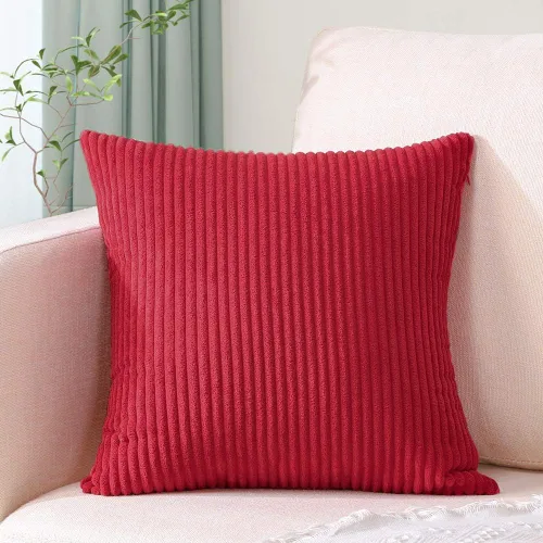Miniatura 31 de Artscope Fundas de Almohada de Pana a Rayas Acogedoras Súper Suaves Decorativas Oblongas Fundas de Almohada Decorativa Funda de Cojín para Sofá