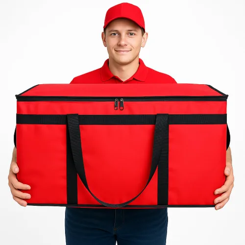 Miniatura 78 de Bodaon Paquete de 10 bolsas aisladas para entrega de alimentos para comidas calientes y frías, bolsas térmicas y enfriadoras, bolsa aislante de Negro
