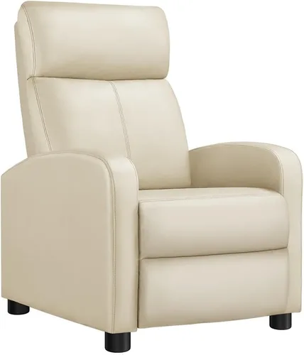 Miniatura 16 de Yaheetech Silla reclinable de pana para sofá individual, asiento de cine en casa, silla reclinable moderna ajustable para sala de estar, dormitorio