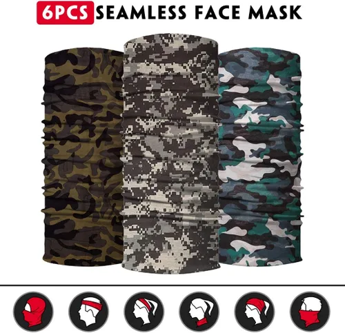 Miniatura 4 de Polaina para el cuello para hombres y mujeres, bandana para la cabeza, bufanda para la cara, cubrebocas, calentador, pasamontañas, sin costuras