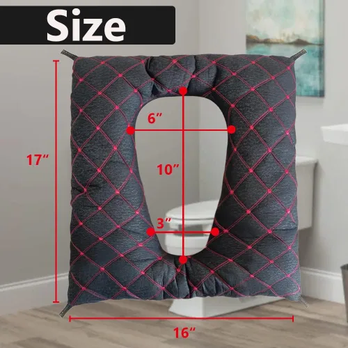Miniatura 2 de Cojín de asiento de inodoro para ancianos, almohadilla suave antidecúbito para silla de ruedas, almohadilla de cómoda para lactancia