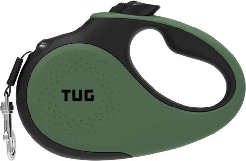 Miniatura 15 de TUG - Correa retráctil 360º para perros, libre de enredos, mango antideslizante, nailon resistente de 16 pies, freno de una sola mano, pausa