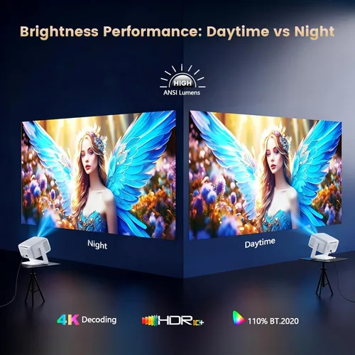 Miniatura 4 de [3500 descargas ultra brillantes/aplicaciones oficiales/65W Dolby Audio/soporte 4K] Proyector inteligente para exteriores con WiFi y Bluetooth