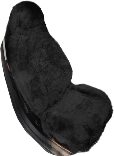 Miniatura 9 de Funda para asiento de piel de oveja, funda de asiento de piel de oveja australiana auténtica, ajuste universal, cobertura completa, peluda, funda