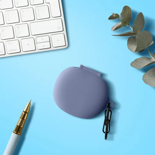 Miniatura 2 de kwmobile Funda de silicona compatible con Xiaomi Redmi Buds 4 Lite - Funda adhesiva con clip - Lavanda