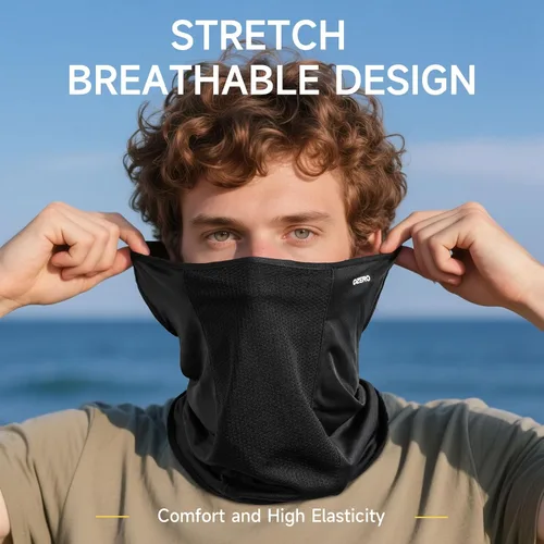 Miniatura 3 de OZERO Protección solar para la cara, polaina para el cuello, bufanda transpirable y refrescante para actividades al aire libre de verano