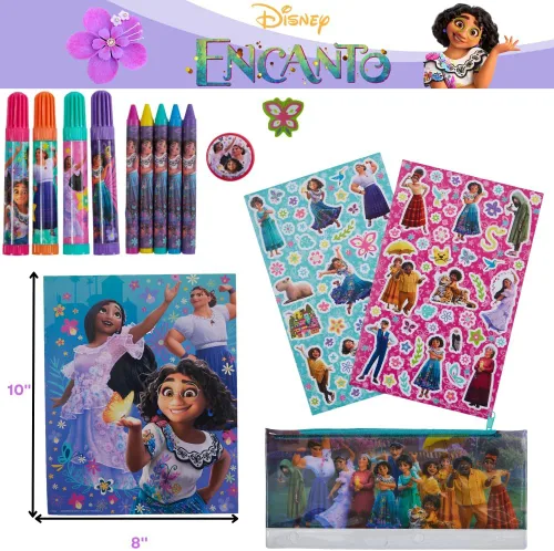 Miniatura 2 de Innovative Designs Disney Encanto Kids - Juego de calcomanías y arte para colorear para niños, 30 piezas. Suministros escolares y de manualidades