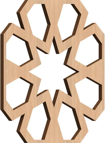 Miniatura 25 de Jackson Decorative Fretwork Wood Wall Panels, Large, 23 3/8" W x 23 3/8" H x 1/4" T, Cherry