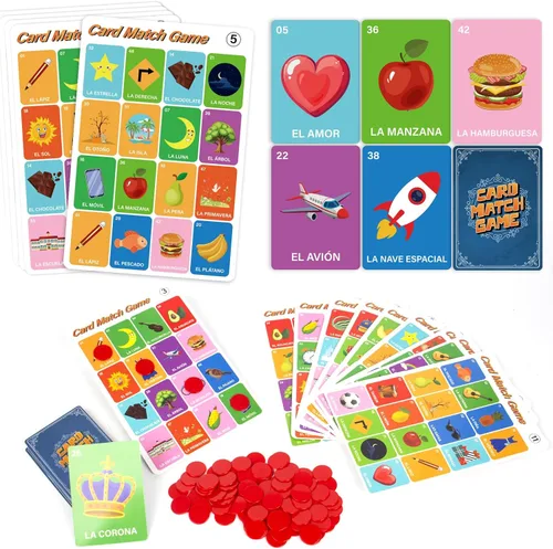 Bosctanuc Loteria Mexican Bingo, Juego Original de Cartas Españolas, Juegos de Mesa en Español para Juegos de Bingo para Aprendizaje de Español en