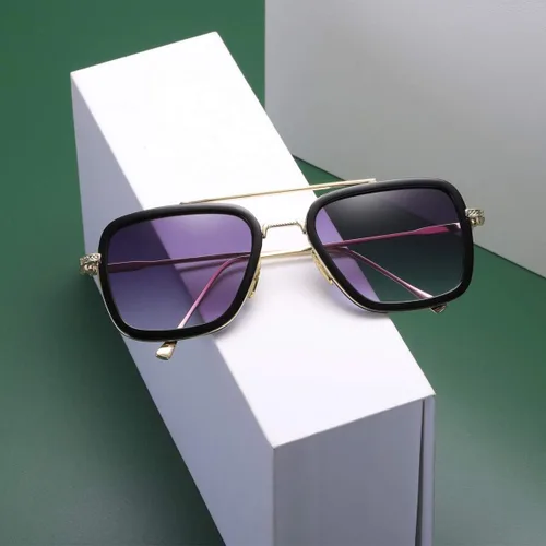 Miniatura 6 de Tony Stark - Gafas de sol vintage con marco de metal cuadrado para hombres y mujeres, lentes de sol vintage de Iron Man y Spider-Man