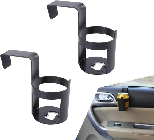 2 portavasos para automóvil, portátil, antideslizante, diseño antifricción, almacenamiento en el automóvil para bebidas, teléfono, taza de té Negro