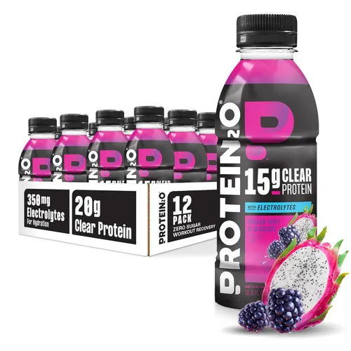 Miniatura 7 de Protein2o - Bebida a base de agua con infusión de 15 gramos de proteína de suero, sabor cereza, botella de 16.9 oz (paquete de 12)