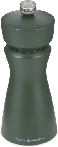 Cole & Mason Kenton - Molinillo de sal y pimienta, molinillo manual recargable con mecanismo de cerámica ajustable, accesorio de comedor para Oliva
