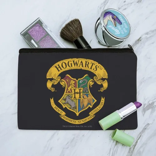 Miniatura 2 de GRAPHICS & MORE Harry Potter Ilustrated Hogwart's Crest - Bolsa organizadora para cosméticos, Blanco