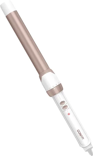 Miniatura 11 de Conair Varita Rizador de Cerámica Doble de 1 Pulgada con Pinza, Produce Olas Impecables, Rizador para Usar en Cabello Mediano y Largo, Rizador