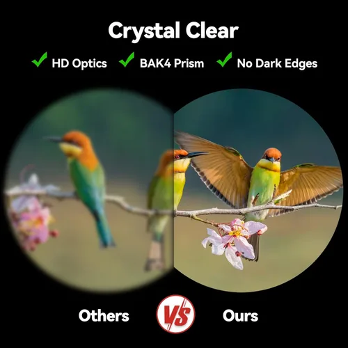 Miniatura 2 de Binoculares para adultos de alta potencia: 12x42 HD Zoom Binocular para observación de aves Caza - Potentes prismáticos ligeros impermeables