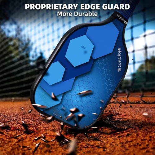Miniatura 3 de JoncAye Pickleball Paddles Set of 4 or 2, USAPA Approved Fiberglass Rackets with Outdoor Indoor Balls, Bag, Overgrip, Lightweight for Family, Azul