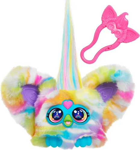 Miniatura 11 de Furby Furblets Bam-Boo Mini Friend, juguetes de peluche electrónicos para niñas y niños, panda, blanco y negro, habla furbish y reproduce música