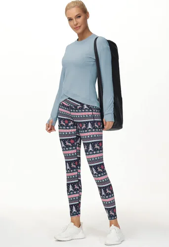 Miniatura 6 de Camisetas de compresión de manga larga para mujer, con dobladillo cruzado, atléticas, para correr, yoga, con agujero para el pulgar