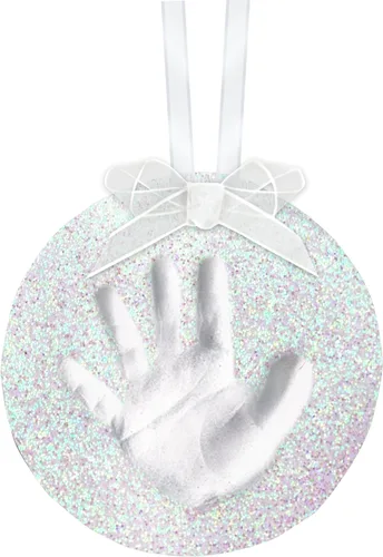 Miniatura 17 de Kit de adorno de huellas de bebé Pearhead Babyprints, kit de impresión de mano o huella de bebé fácil sin hornear, regalo de Navidad para bebé