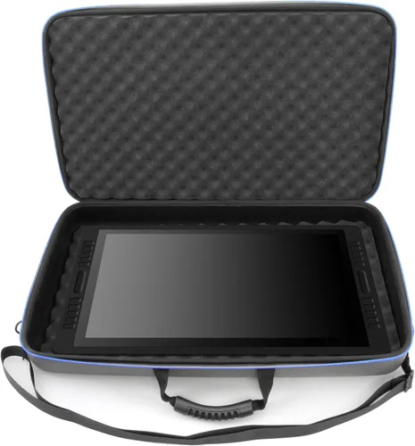 CASEMATIX Funda para tabletas gráficas compatible con Wacom Cintiq Pro 22, Huion Kamvas 20 con lápiz de dibujo, 22 Plus y más accesorios para